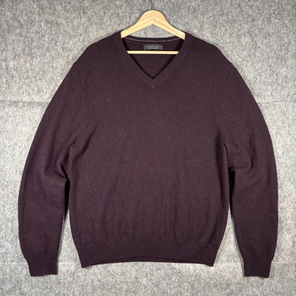 Bloomingdale's Other - Bloomingdale's Sweater Men's XL Purple V Neck Cashmere Pullover